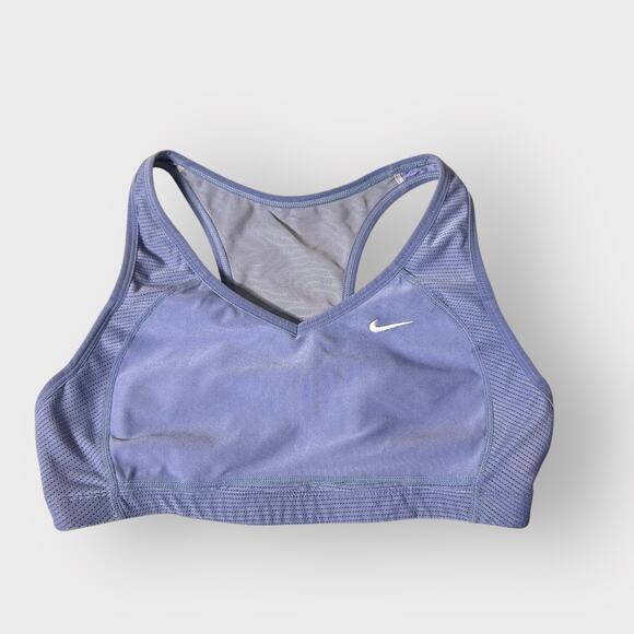 Nike‎ Purple Dri-FIT Racerback Mesh Sports Bra Padded Athletic Support Medium - Picture 1 of 6